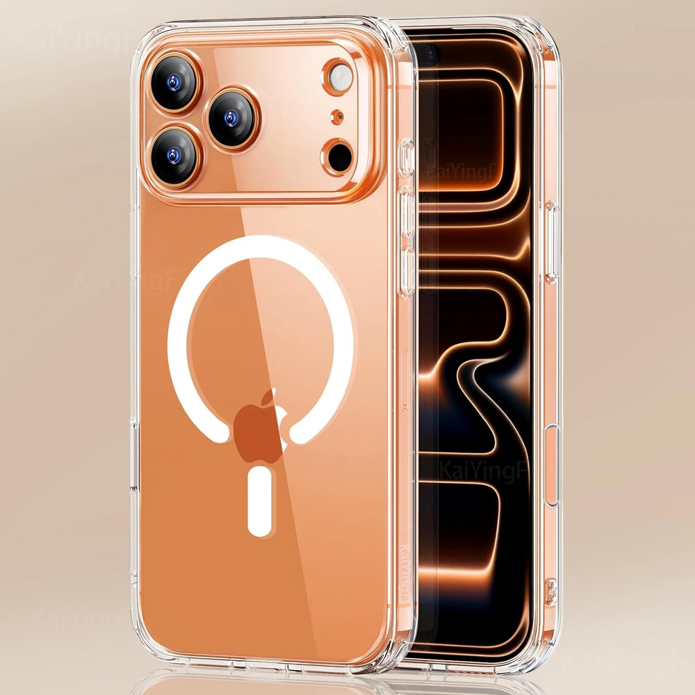Magnetic Phone Case For iPhone 17 16 15 14 13 12 11 Pro Max Plus Air Wireless Charge for Magsafe Case Clear Cover Anti-Yellowing
Magnetic Phone Case For iPhone 17 16 15 14 13 12 11 Pro Max Plus Air Wireless Charge for Magsafe Case Clear Cover Anti-Yellowing