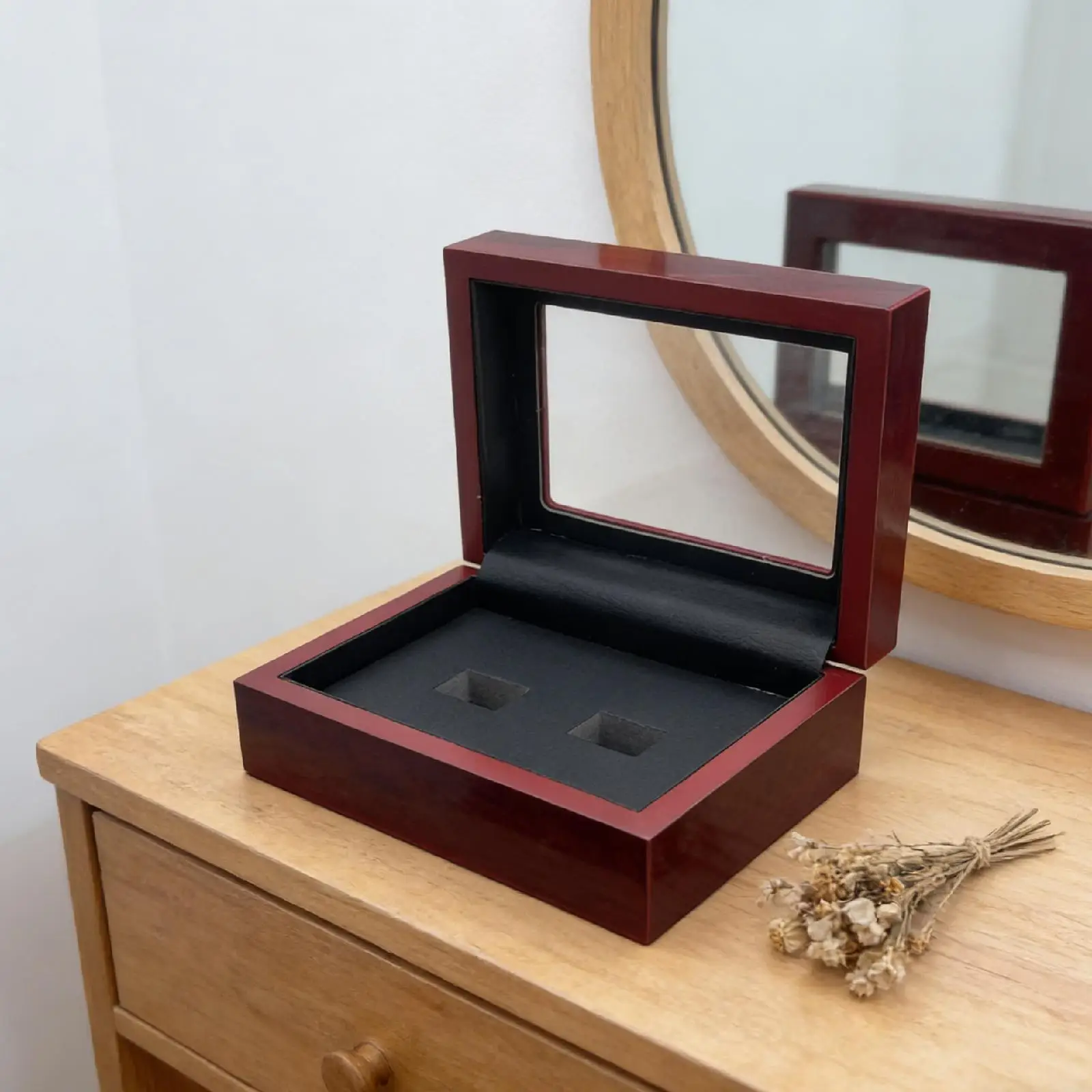 Wooden Ring Display Case PU Leather Jewelry Box Holder for Wedding Rings Large Storage Gift Jewelry Box Organizer
Wooden Ring Display Case PU Leather Jewelry Box Holder for Wedding Rings Large Storage Gift Jewelry Box Organizer