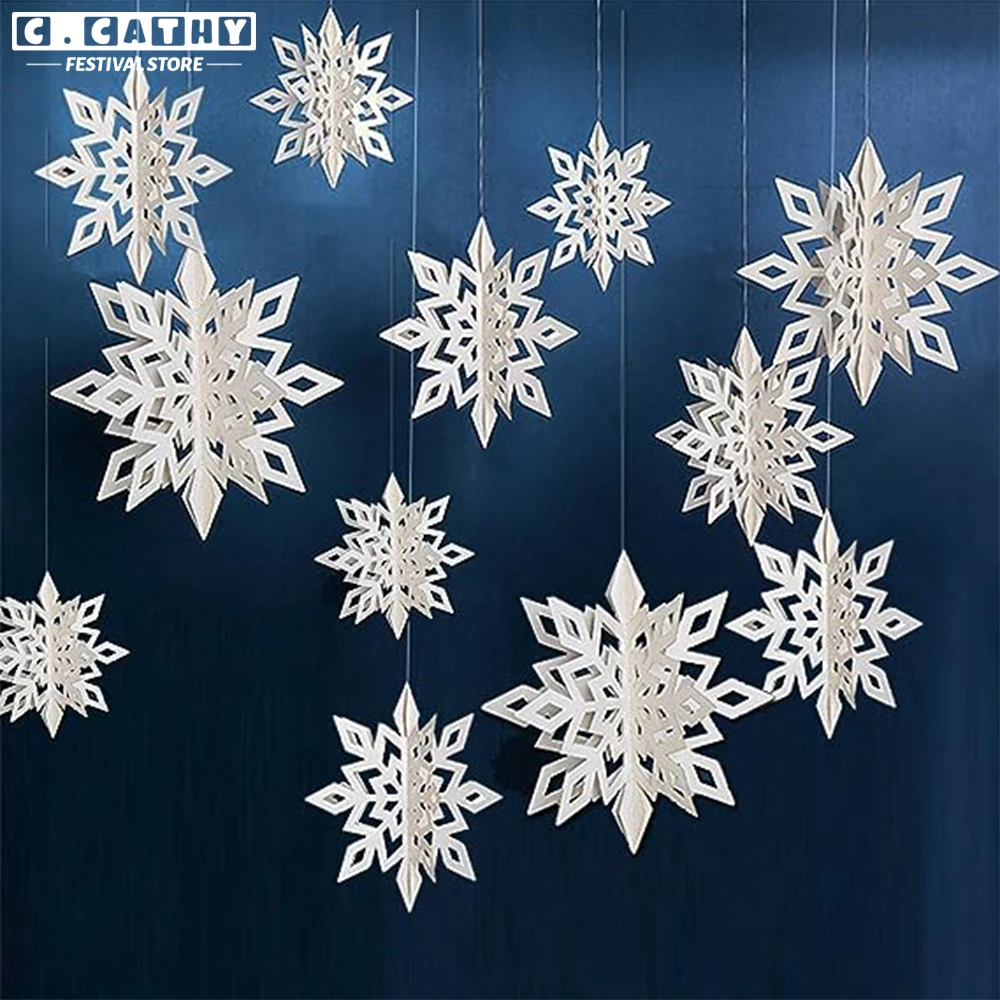 3D Artificial Snowflakes Paper Christmas Decorations for Home Winter Birthday Xmas Party Fake Snow New Year Hanging Ornaments
3D Artificial Snowflakes Paper Christmas Decorations for Home Winter Birthday Xmas Party Fake Snow New Year Hanging Ornaments