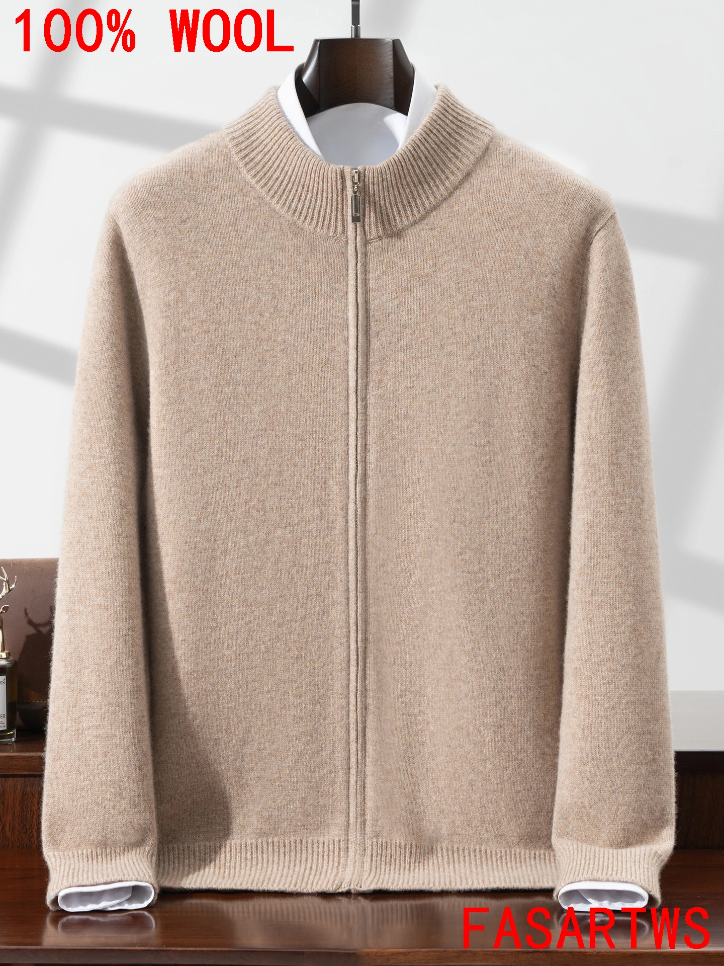 2025 Men Premium 100% Australian Wool Cardigan Half Height Neck Zipper Knit Thick Sweater Casual Autumn Winter Warm Cold Coat
2025 Men Premium 100% Australian Wool Cardigan Half Height Neck Zipper Knit Thick Sweater Casual Autumn Winter Warm Cold Coat