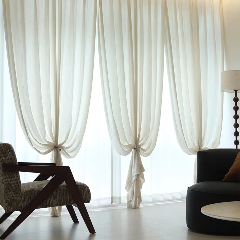 French Retro Curtain Curtain Translucent Window Screen Living Room Bay Window Cream Wabi Sandy Wind
French Retro Curtain Curtain Translucent Window Screen Living Room Bay Window Cream Wabi Sandy Wind