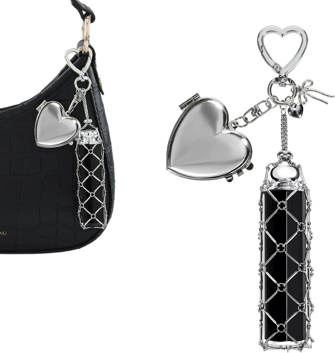Lip Balm Keychain with Mirror Stainless Steel Mesh Bag Lipstick Storage Case for Women
Lip Balm Keychain with Mirror Stainless Steel Mesh Bag Lipstick Storage Case for Women