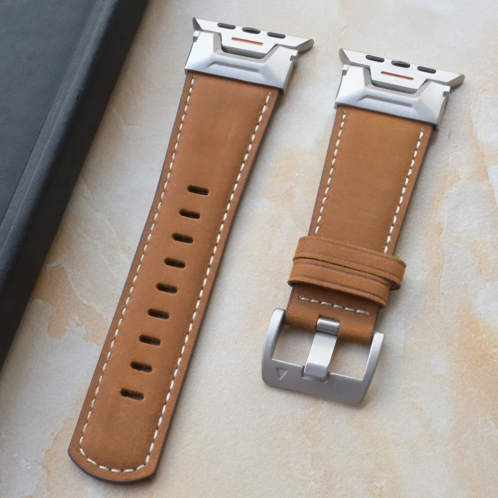 Crazy Horse Leather Strap for Apple Watch Ultra 49mm Series 10 46mm Luxury Genuine Leather for Series 10 9 8 7 6 5 4 45mm 44mm
Crazy Horse Leather Strap for Apple Watch Ultra 49mm Series 10 46mm Luxury Genuine Leather for Series 10 9 8 7 6 5 4 45mm 44mm