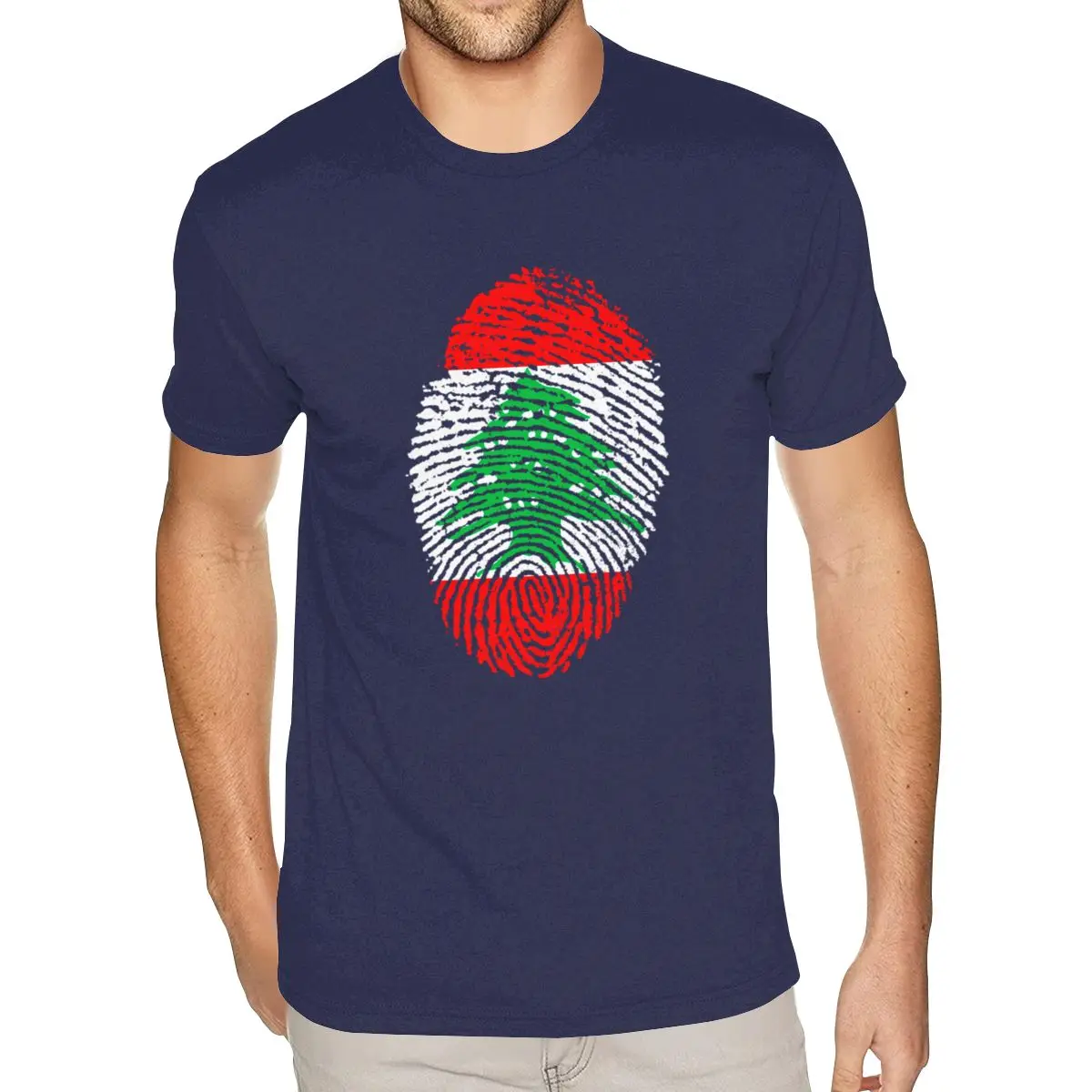 Short Sleeves Round Collar Cotton Lebanon Flag Fingerprint Shirt Science His and Her S TeeShirts
Short Sleeves Round Collar Cotton Lebanon Flag Fingerprint Shirt Science His and Her S TeeShirts
