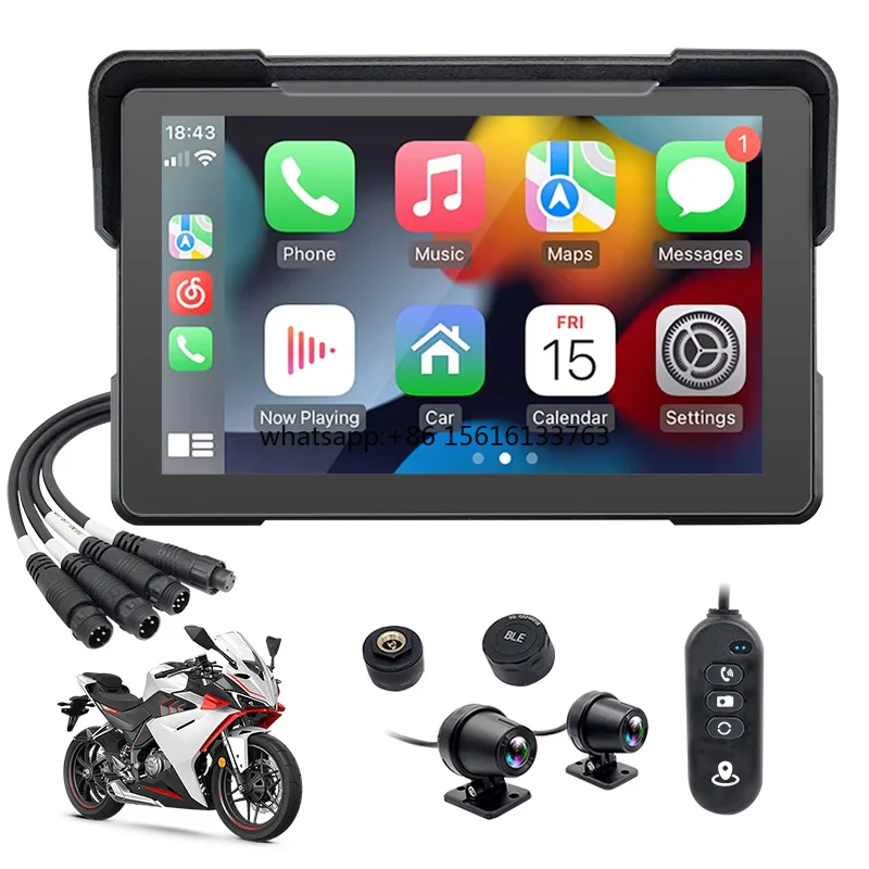 Motorcycle GPS 7'' WiFi MOTO Navigation Waterproof Apple Carplay Display Screen Portable Motorcycle Android Auto
Motorcycle GPS 7'' WiFi MOTO Navigation Waterproof Apple Carplay Display Screen Portable Motorcycle Android Auto