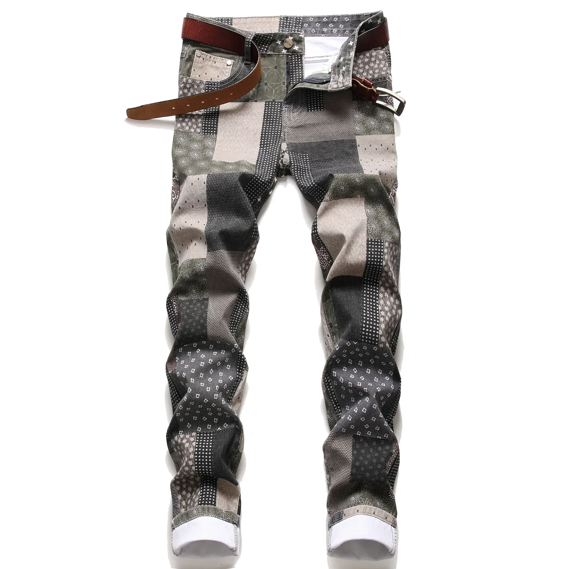 Men Jeans Print Pencil Pants Stretch Mid Waist Distressed Washed 2024 Streetwear Vintage Straight Ankle Length Trousers Denims
Men Jeans Print Pencil Pants Stretch Mid Waist Distressed Washed 2024 Streetwear Vintage Straight Ankle Length Trousers Denims