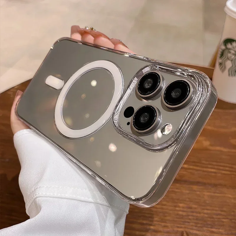 Transparent For Magsafe Magnetic Cases For iPhone 15 14 13 12 11 Pro Max Mini 7 8 Plus Clear Wireless Charging Phone Accessories
Transparent For Magsafe Magnetic Cases For iPhone 15 14 13 12 11 Pro Max Mini 7 8 Plus Clear Wireless Charging Phone Accessories