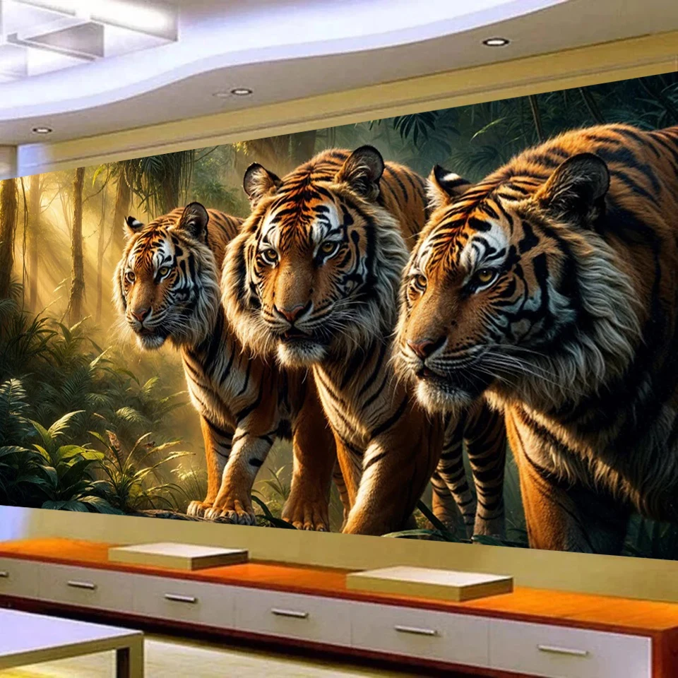 Majestic Three Tigers Roaming the Lush Jungle Diy Алмазная картина Большой размер Полный квадратный круглый Алмазная мозаика Вышивка
Majestic Three Tigers Roaming the Lush Jungle Diy Алмазная картина Большой размер Полный квадратный круглый Алмазная мозаика Вышивка