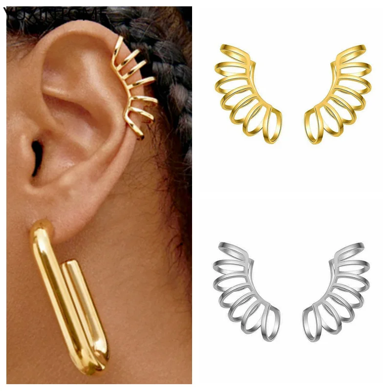 925 sterling silver ear needle multi-ring ear clips gold silver trend clip earrings for women minimalist fashion party jewelry
925 sterling silver ear needle multi-ring ear clips gold silver trend clip earrings for women minimalist fashion party jewelry