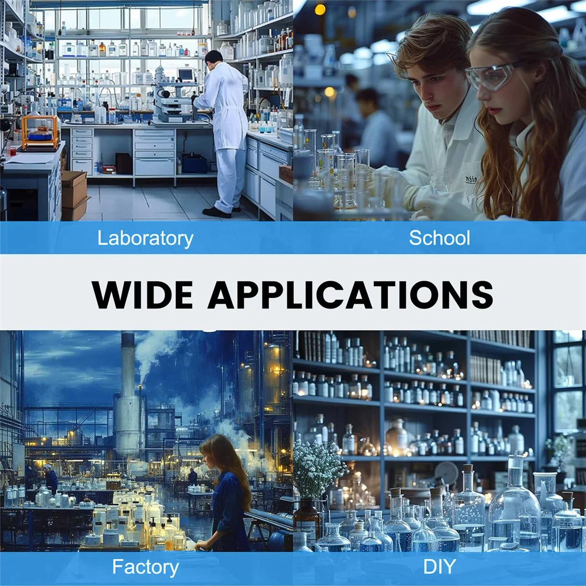 A06K Laboratory Grade Metalware Support Stand, Cork Lined Burette Clamp with 2 Retort Ring (2inch,3inch Dia) 
A06K Laboratory Grade Metalware Support Stand, Cork Lined Burette Clamp with 2 Retort Ring (2inch,3inch Dia)