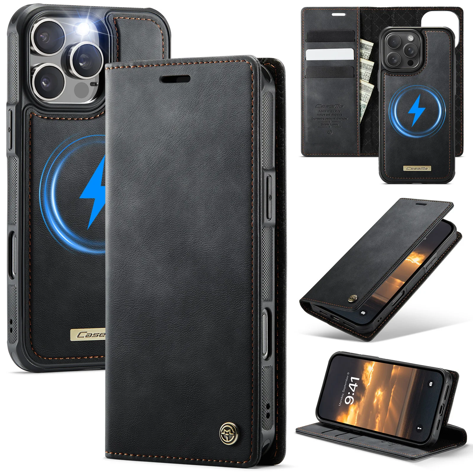 Magnetic Leather Phone Case for IPhone Air 17 Pro Max 16 15 14 Plus 13 12 11 for Magsafe Wireless Charging Wallet Cards Cover
Magnetic Leather Phone Case for IPhone Air 17 Pro Max 16 15 14 Plus 13 12 11 for Magsafe Wireless Charging Wallet Cards Cover