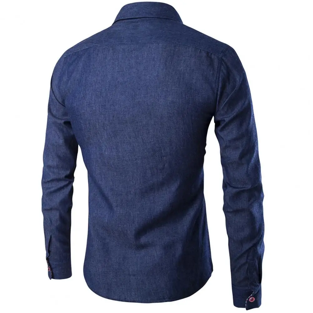 Long Sleeve Men Shirt Versatile Men's Slim Fit Lapel Shirt Solid Color Long Sleeve Single-breasted Top for Spring Autumn
Long Sleeve Men Shirt Versatile Men's Slim Fit Lapel Shirt Solid Color Long Sleeve Single-breasted Top for Spring Autumn