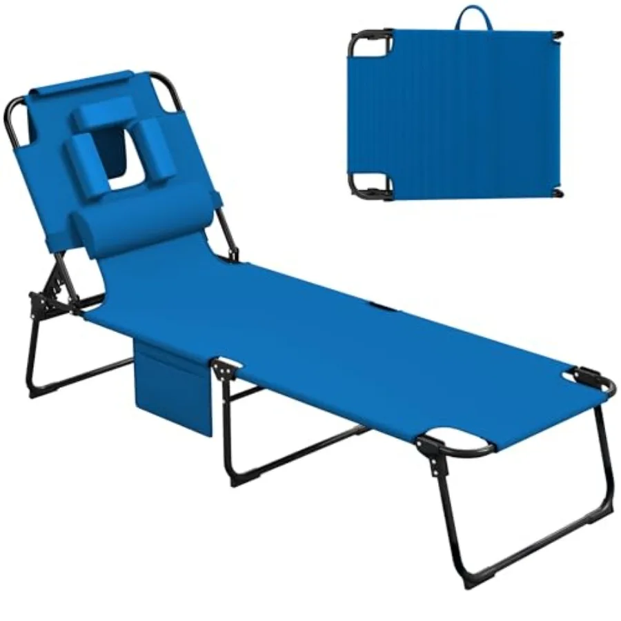 400lbs Tanning Chair, 5-Fold Beach Lounge Chair with Face Hole and 2 Side Pockets, Non-Slip Foot and Portable Handle, Beach Cha
400lbs Tanning Chair, 5-Fold Beach Lounge Chair with Face Hole and 2 Side Pockets, Non-Slip Foot and Portable Handle, Beach Cha