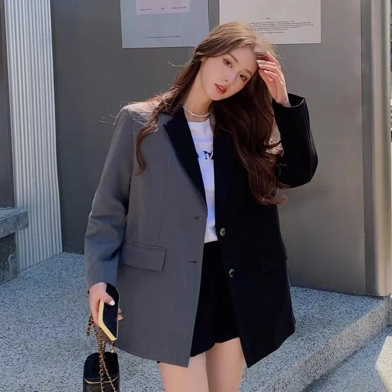 DAYIFUN Women's Basic Korean Blazers Loose Tops Spliced Ladies Sets Jackets Female Coat Elegant Autumn Winter New Tops
DAYIFUN Women's Basic Korean Blazers Loose Tops Spliced Ladies Sets Jackets Female Coat Elegant Autumn Winter New Tops