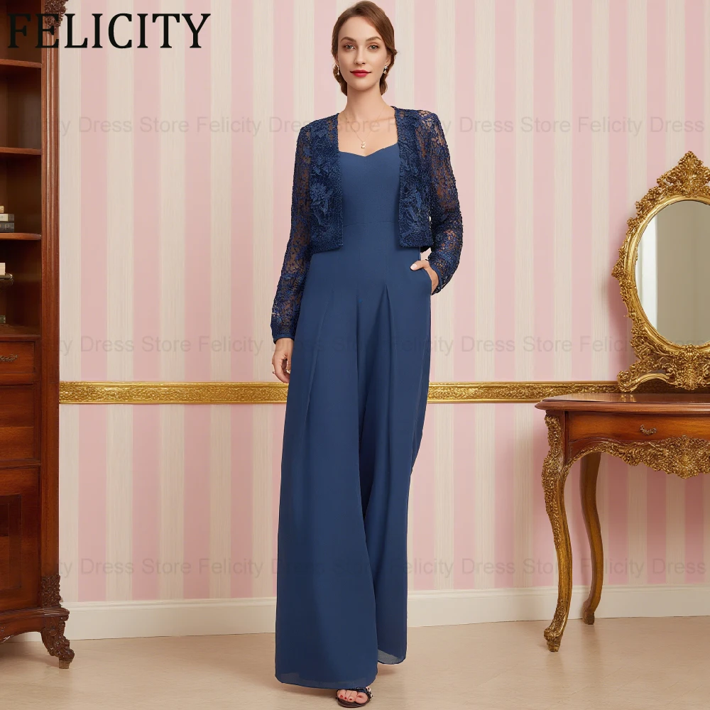 FELICITY Комбинезон по индивидуальному заказу, платья для матери невесты 2025 с курткой, кружевной брючный костюм, длинное свадебное платье для гостей, вечерние платья
FELICITY Комбинезон по индивидуальному заказу, платья для матери невесты 2025 с курткой, кружевной брючный костюм, длинное свадебное платье для гостей, вечерние платья