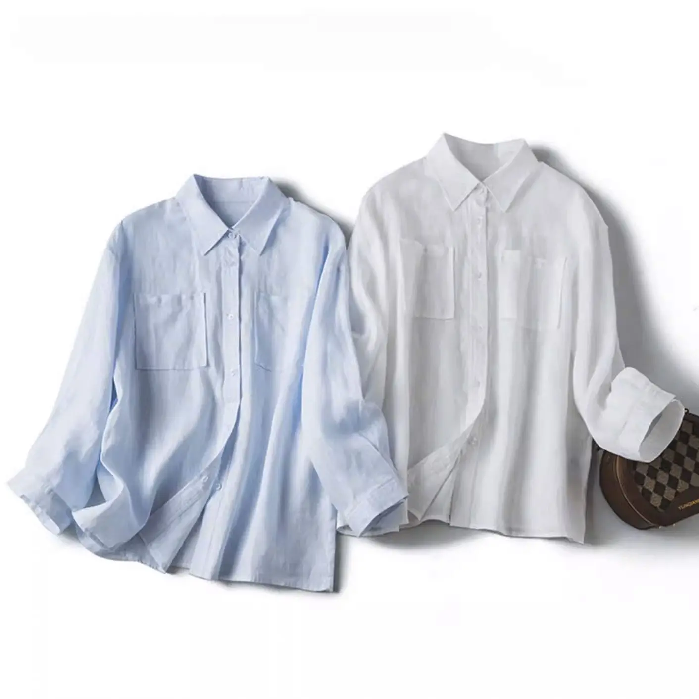 Dave&di Linen Seven Quarter Sleeve Double Patch Pocket Breathable Artistic Lapel Loose Shirt Top For Women Clothes Shirts Tops
Dave&di Linen Seven Quarter Sleeve Double Patch Pocket Breathable Artistic Lapel Loose Shirt Top For Women Clothes Shirts Tops