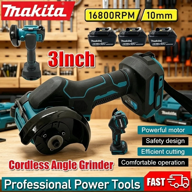 Аккумуляторная угловая шлифмашина Makita 3 дюйма, беспроводная угловая шлифмашина, аккумуляторный отрезной инструмент 3 дюйма, электрическая циркулярная пила, электроинструмент
Аккумуляторная угловая шлифмашина Makita 3 дюйма, беспроводная угловая шлифмашина, аккумуляторный отрезной инструмент 3 дюйма, электрическая циркулярная пила, электроинструмент