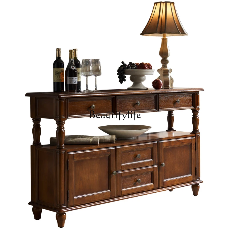American-Style Solid Wood Aisle Lobby Entrance Cabinet Living Room European Retro Curio Cabinet
American-Style Solid Wood Aisle Lobby Entrance Cabinet Living Room European Retro Curio Cabinet
