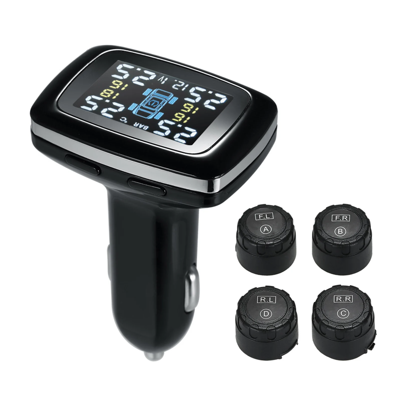TPMS intelligent car wireless tire pressure monitoring system with digital LCD display and automatic anti-theft alarm function
TPMS intelligent car wireless tire pressure monitoring system with digital LCD display and automatic anti-theft alarm function