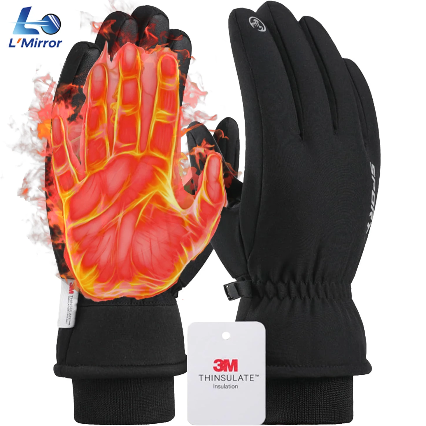 L●Mirror Adult Warm Winter Ski Gloves Waterproof 3M Thinsulate Snowboard Gloves Thermal Motorcycle Cycling Gloves Men Women
L●Mirror Adult Warm Winter Ski Gloves Waterproof 3M Thinsulate Snowboard Gloves Thermal Motorcycle Cycling Gloves Men Women