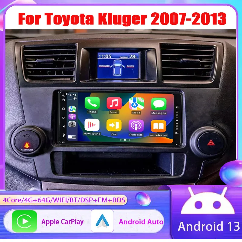 7”4+64GB Android Carplay Auto Car Radio Multimedia Player Screen For Toyota Kluger 2007-2013 Head Unit Reversing Image
7”4+64GB Android Carplay Auto Car Radio Multimedia Player Screen For Toyota Kluger 2007-2013 Head Unit Reversing Image