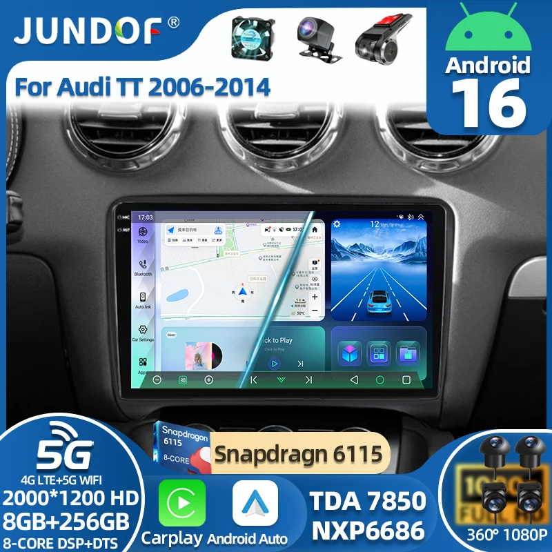 Carplay+Auto Android 16 Car Radio GPS For Audi TT MK2 8J 2006-2014 Car Multimedia Player WIFI Autoradio 4G LTE 2 Din
Carplay+Auto Android 16 Car Radio GPS For Audi TT MK2 8J 2006-2014 Car Multimedia Player WIFI Autoradio 4G LTE 2 Din