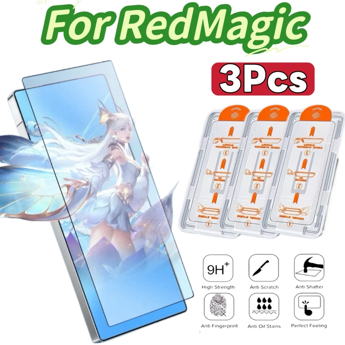 3-Pack HD Tempered Glass Screen Protector for RedMagic Nubia Series, 9H Hardness, Dust-Free, Bubble-Free, Easy Installation
3-Pack HD Tempered Glass Screen Protector for RedMagic Nubia Series, 9H Hardness, Dust-Free, Bubble-Free, Easy Installation