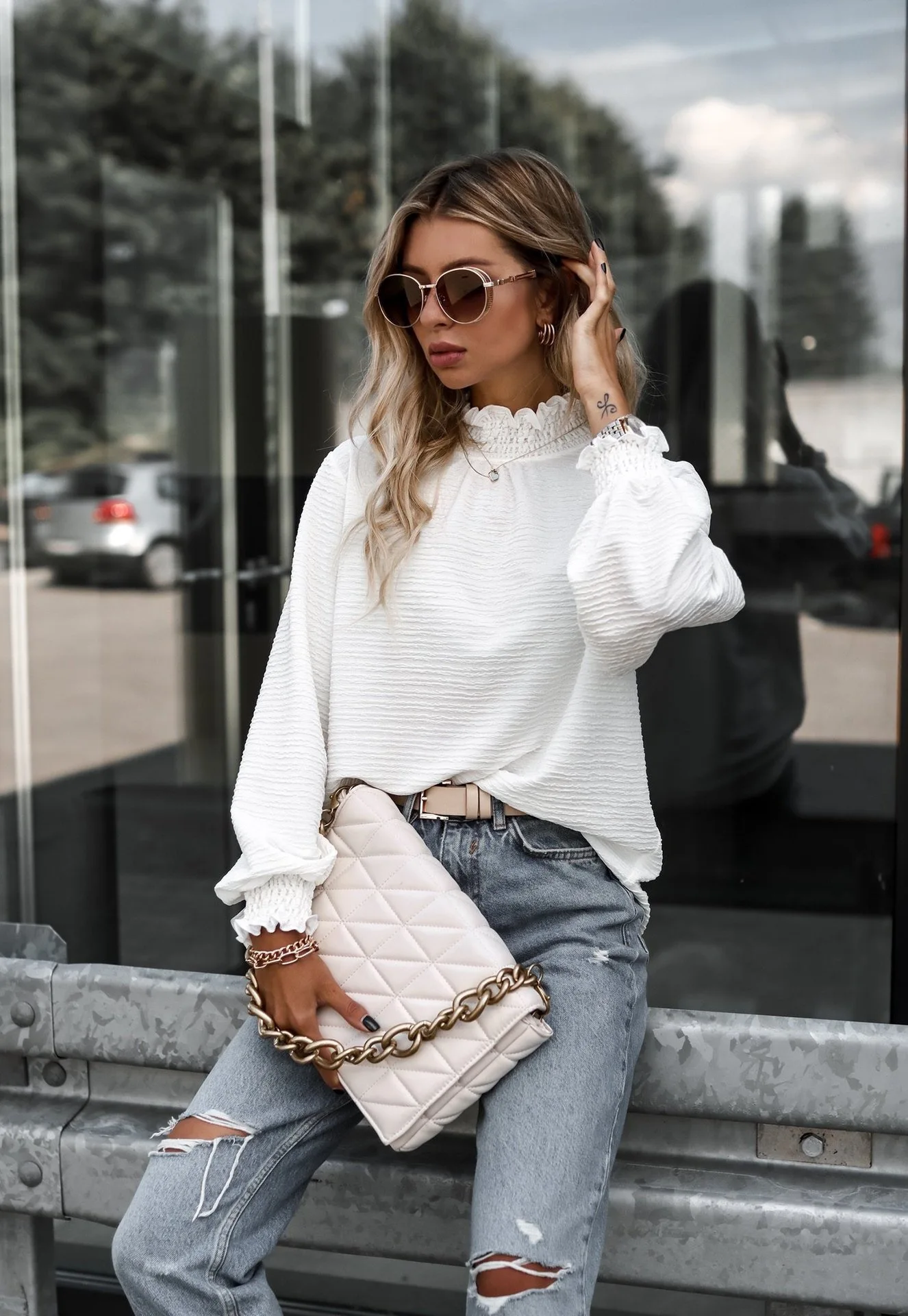 Elegant Autumn High Collar Patchwork Women Shirt Chic Blouse Long Sleeve Office Shirt Plain Casual Basic Regular Top Woman Blusa
Elegant Autumn High Collar Patchwork Women Shirt Chic Blouse Long Sleeve Office Shirt Plain Casual Basic Regular Top Woman Blusa