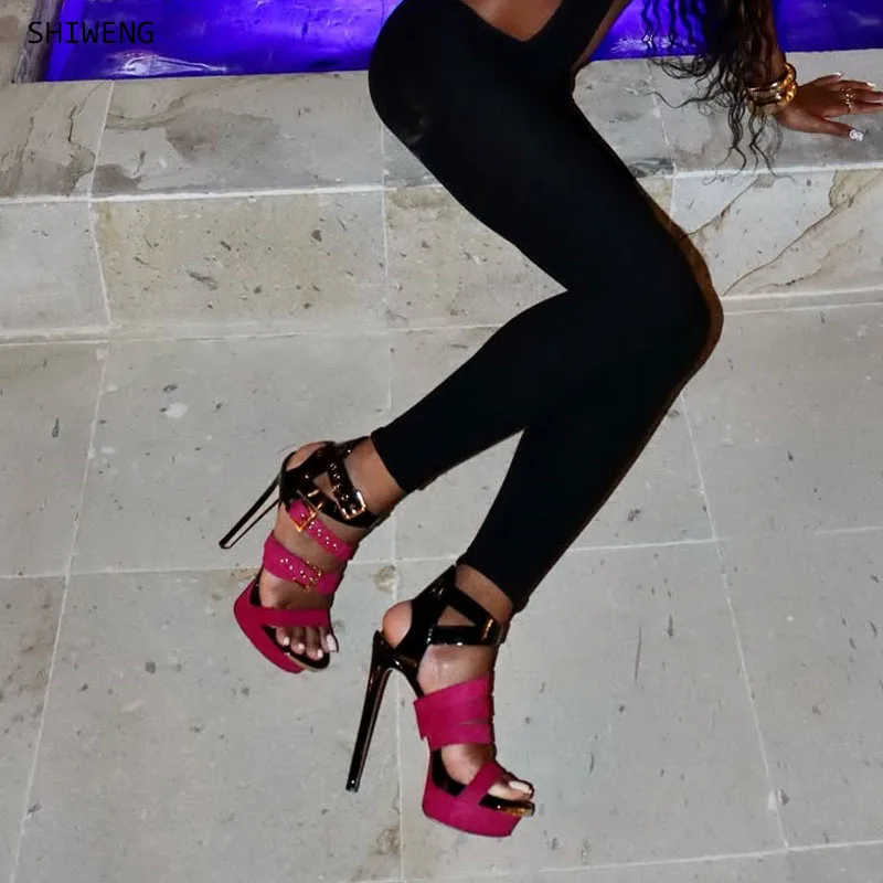 2026 Summer Sexy Narrow Band Sandals Women Platform Thin High Heel Party Wedding Stiletto Open Toe Buckle Show Model Shoes 44
2026 Summer Sexy Narrow Band Sandals Women Platform Thin High Heel Party Wedding Stiletto Open Toe Buckle Show Model Shoes 44
