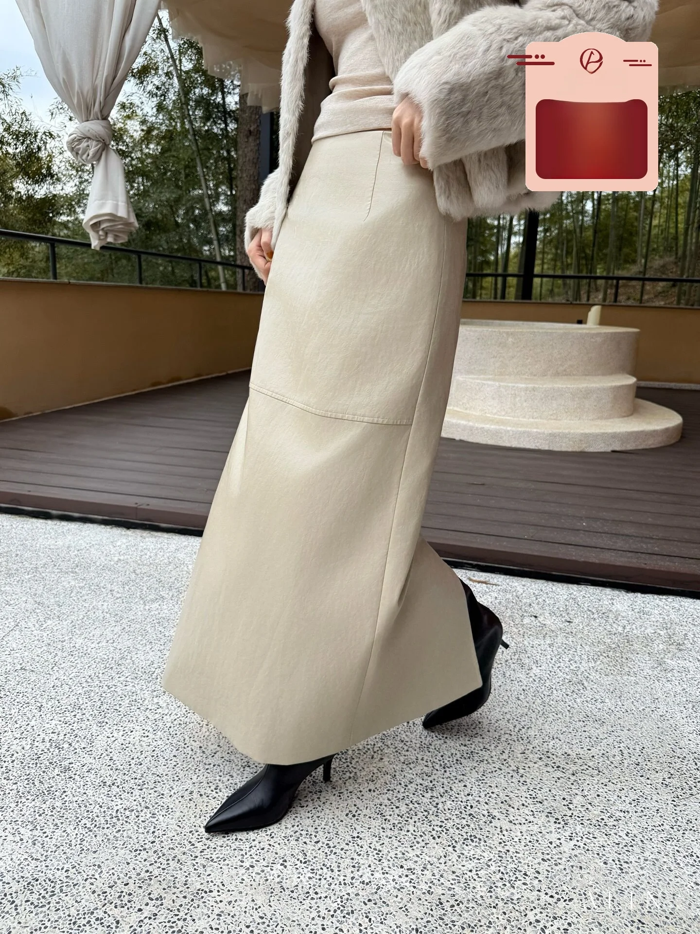Alin Wooden Walnut Segmented Splice Skirt High Waist Slim Straight f-length Women's Faion Commute Sle PU Material
Alin Wooden Walnut Segmented Splice Skirt High Waist Slim Straight f-length Women's Faion Commute Sle PU Material