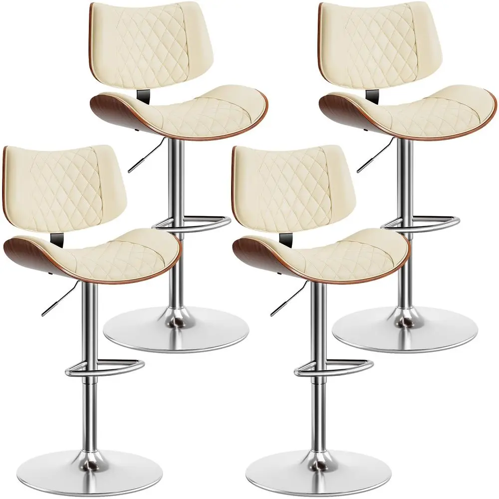 Bar Stools Set of 4, Adjustable Bar Stool for Kitchen Island, MidCentury Modern PU Leather Counter Height Bar Stools with Back
Bar Stools Set of 4, Adjustable Bar Stool for Kitchen Island, MidCentury Modern PU Leather Counter Height Bar Stools with Back