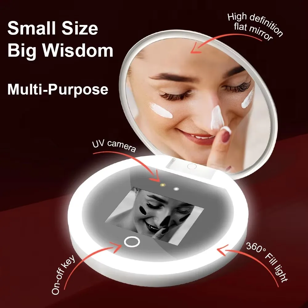 Smart Sunscreen Led Light Portable Makeup Mirror Uv Camera Visual Face Sunscreen Makeup Mirror
Smart Sunscreen Led Light Portable Makeup Mirror Uv Camera Visual Face Sunscreen Makeup Mirror