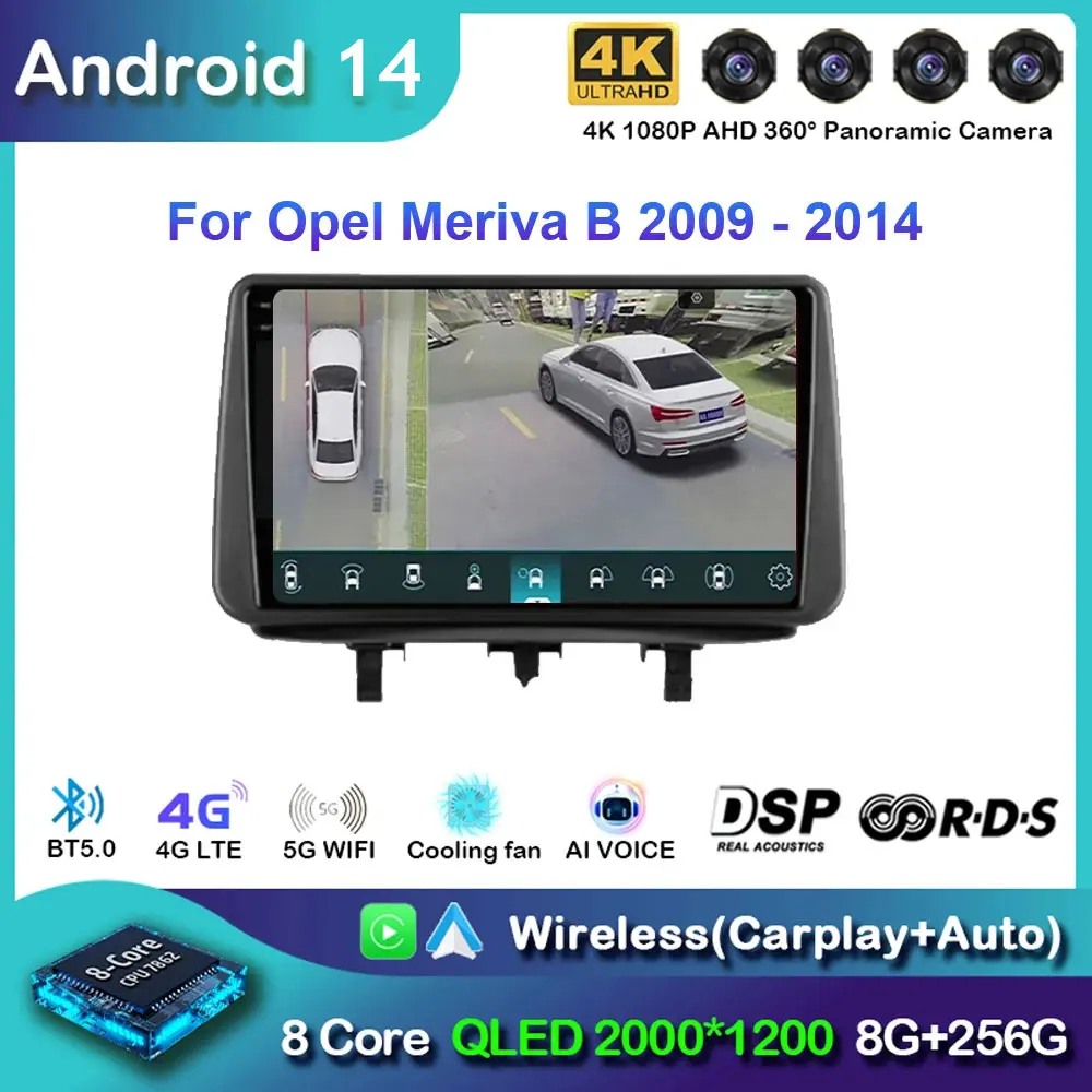 Android 14 Carplay Car Radio For Opel Meriva B 2009 2010 2011 - 2014 Navigation GPS Multimedia Player stereo wifi+4G Auto DSP BT
Android 14 Carplay Car Radio For Opel Meriva B 2009 2010 2011 - 2014 Navigation GPS Multimedia Player stereo wifi+4G Auto DSP BT
