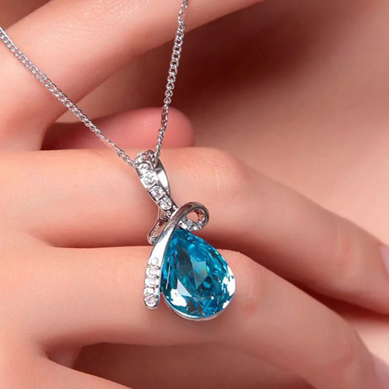 Pear Cut Natural Blue Topaz 925 Sterling Silver Angel Tears Pendant Necklace For Women Water Drop Gemstone Fine Jewelry Choker
Pear Cut Natural Blue Topaz 925 Sterling Silver Angel Tears Pendant Necklace For Women Water Drop Gemstone Fine Jewelry Choker