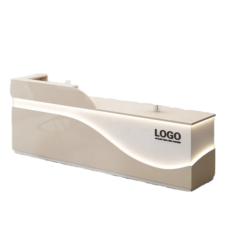 *Custom Modern LED Light Checkout Counter Wood Cashier Desk for Store Hotel and Company Use
*Custom Modern LED Light Checkout Counter Wood Cashier Desk for Store Hotel and Company Use