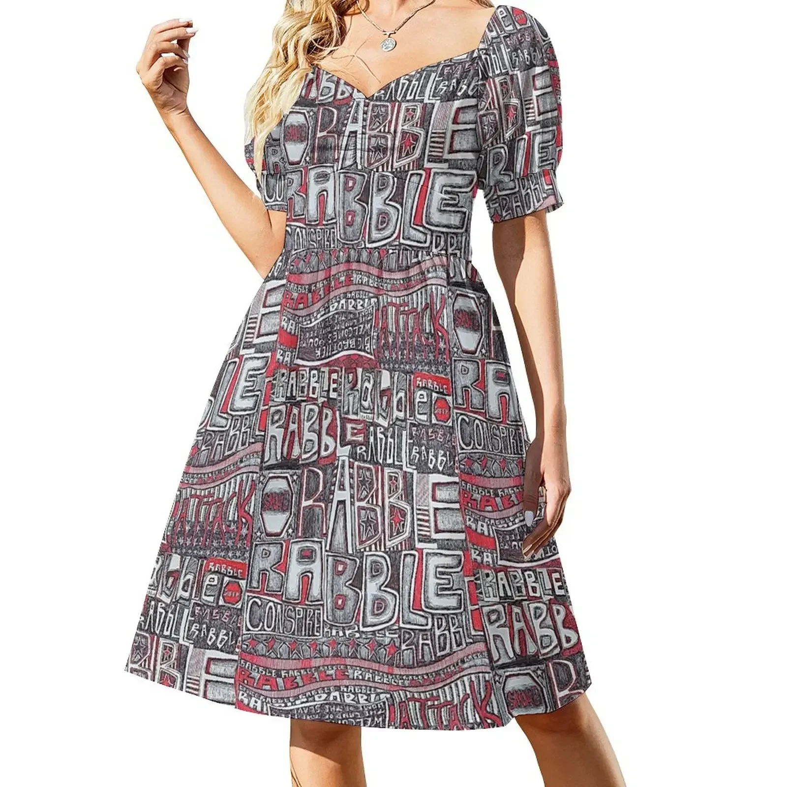 Rabble Rabble Rabble (DaFinger Designs) Short-Sleeved Dress Women's evening dress women's summer dress 2025
Rabble Rabble Rabble (DaFinger Designs) Short-Sleeved Dress Women's evening dress women's summer dress 2025