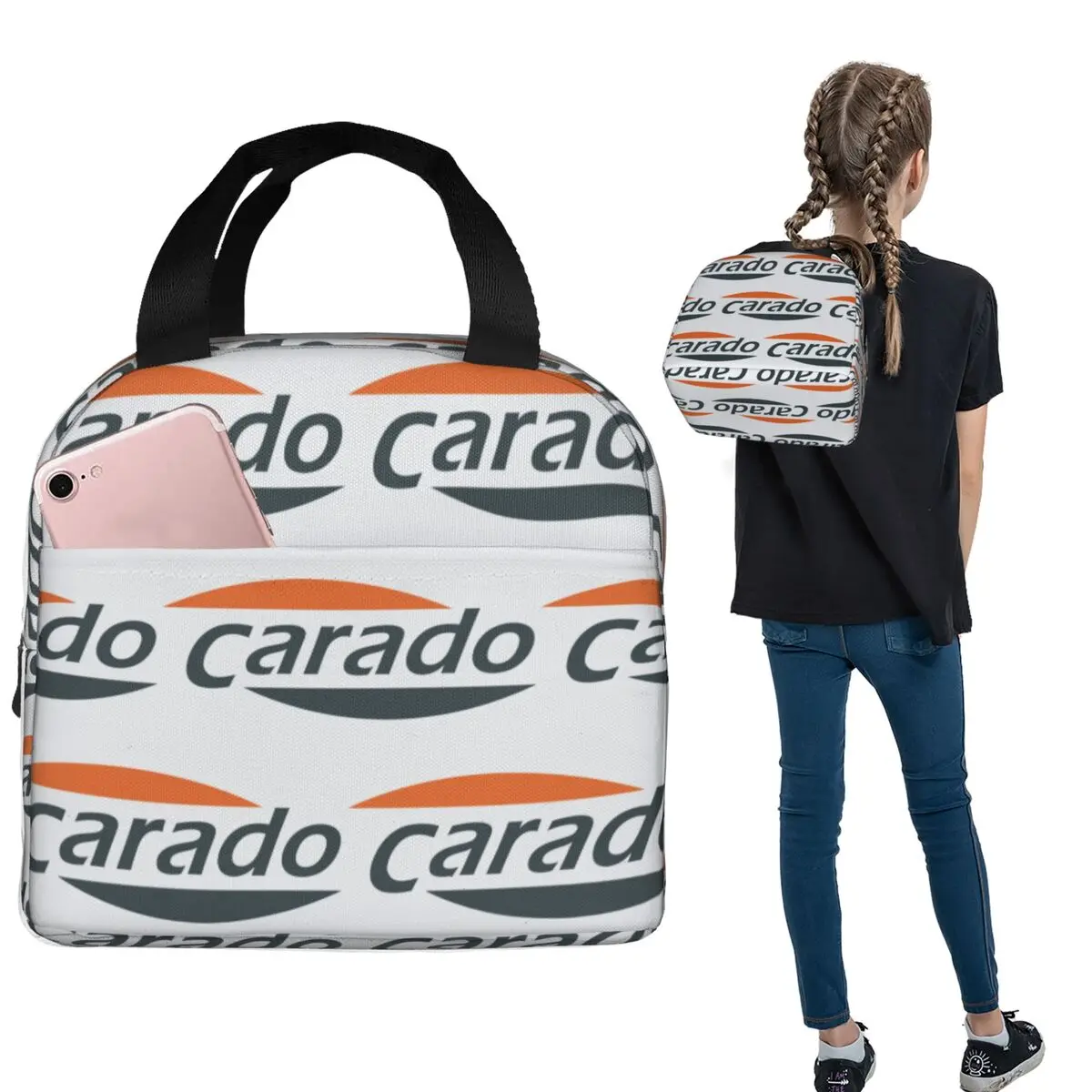 Carado Logo Insulated Lunch Bag for Women Kids Portable Food Boxes Thermal Lunch Box Tote
Carado Logo Insulated Lunch Bag for Women Kids Portable Food Boxes Thermal Lunch Box Tote