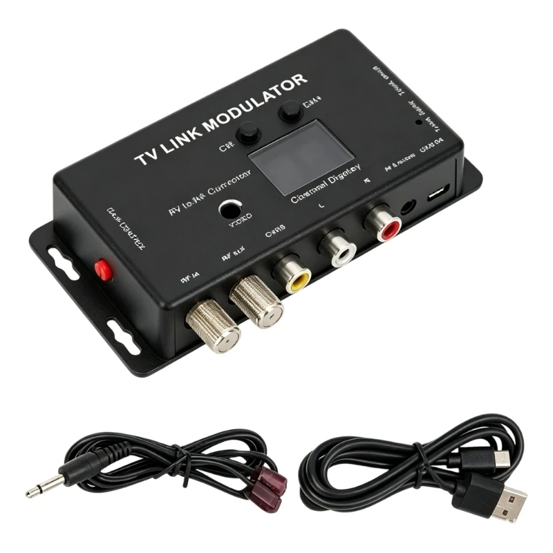 U55B Link Modulator Converts AV To Radio Frequency For Coaxial Cable Transmission Digital Screen Shows Channel IR
U55B Link Modulator Converts AV To Radio Frequency For Coaxial Cable Transmission Digital Screen Shows Channel IR