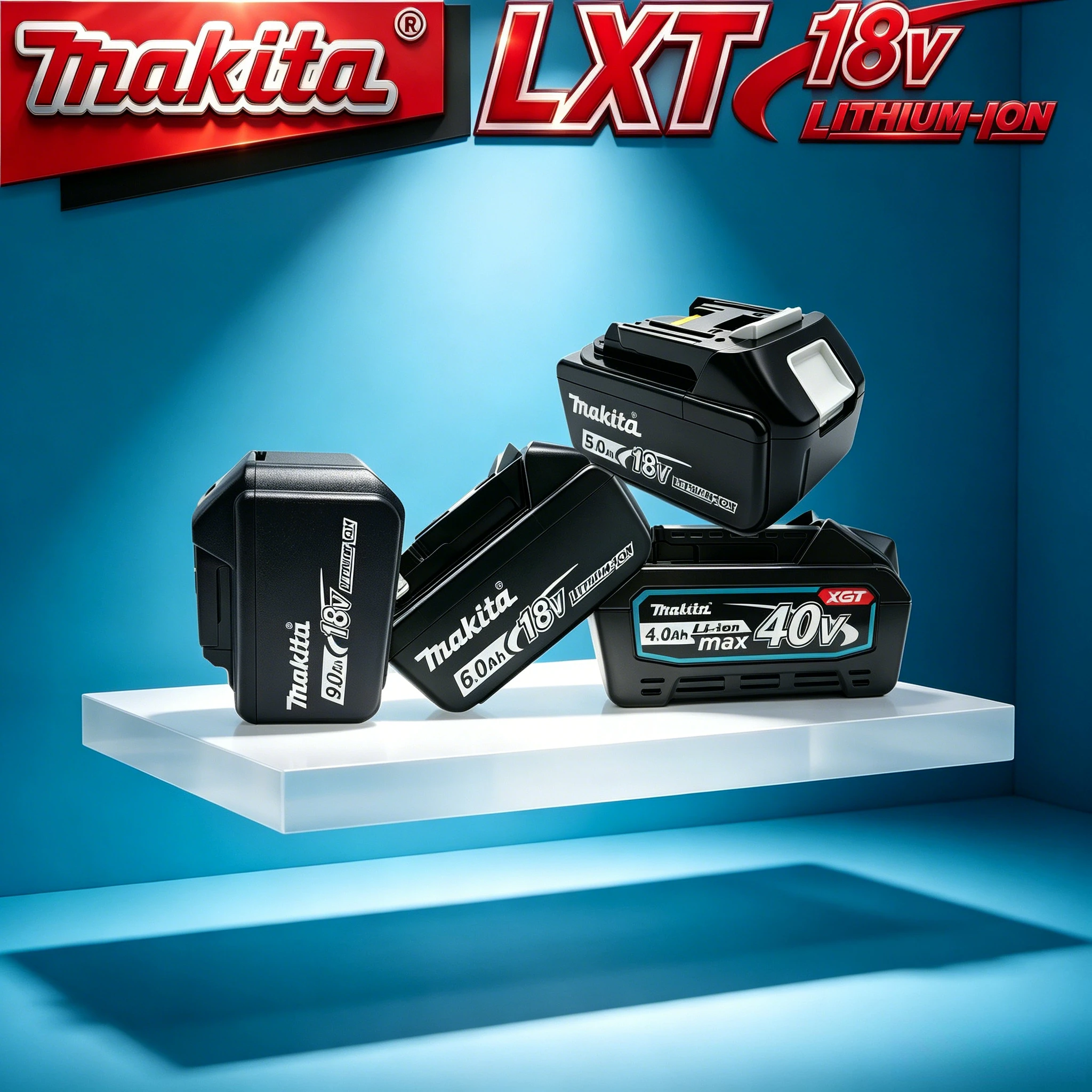 Original Makita 40V XGT 4.0Ah Li-ion Max Battery Pack 18V LXT 6.0Ah 9.0Ah Optional High Capacity Long Runtime for Makita Tools
Original Makita 40V XGT 4.0Ah Li-ion Max Battery Pack 18V LXT 6.0Ah 9.0Ah Optional High Capacity Long Runtime for Makita Tools