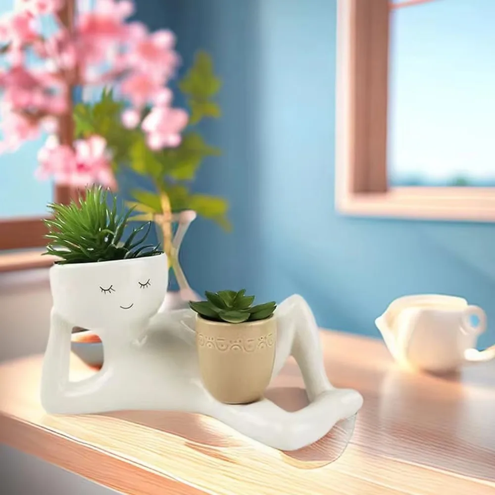 Resin Lazy Little Character Flowerpot Lying Down Figure With Drainage Hole Lazy Guy Planter Holding Pot Planter Home Decoration
Resin Lazy Little Character Flowerpot Lying Down Figure With Drainage Hole Lazy Guy Planter Holding Pot Planter Home Decoration