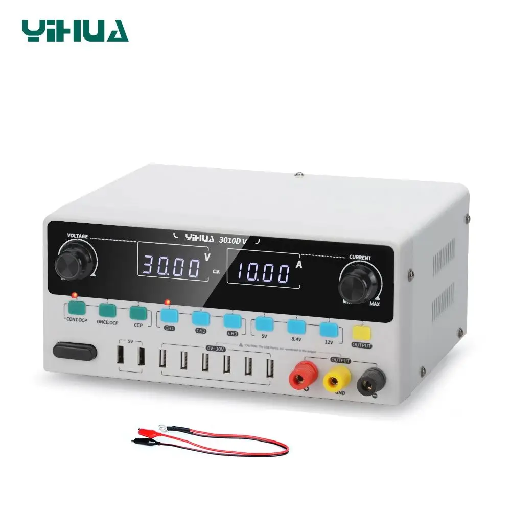 3010D-V 520W DC Power Supply 30V 10A USB Adjustable Laboratory Switching Power Supply Voltage Regulator Soldering Repair Tool
3010D-V 520W DC Power Supply 30V 10A USB Adjustable Laboratory Switching Power Supply Voltage Regulator Soldering Repair Tool
