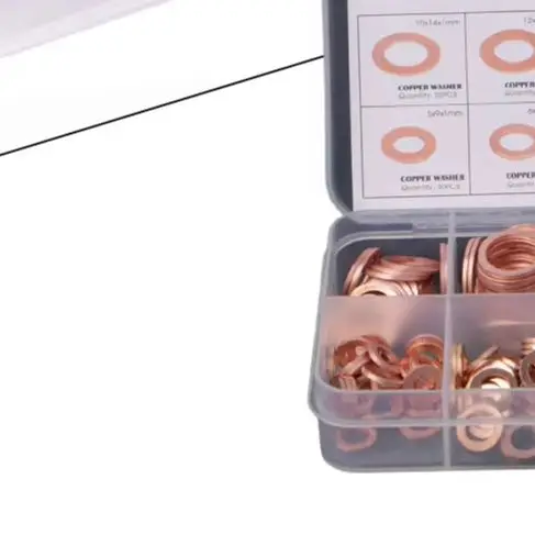 200 Pcs Copper Gasket Set M5 M6 M8 M10 M12-M14 Flat Washer Kit Rust Proof Sealing Ring For Automotive Engine Oil Pan Repair
200 Pcs Copper Gasket Set M5 M6 M8 M10 M12-M14 Flat Washer Kit Rust Proof Sealing Ring For Automotive Engine Oil Pan Repair