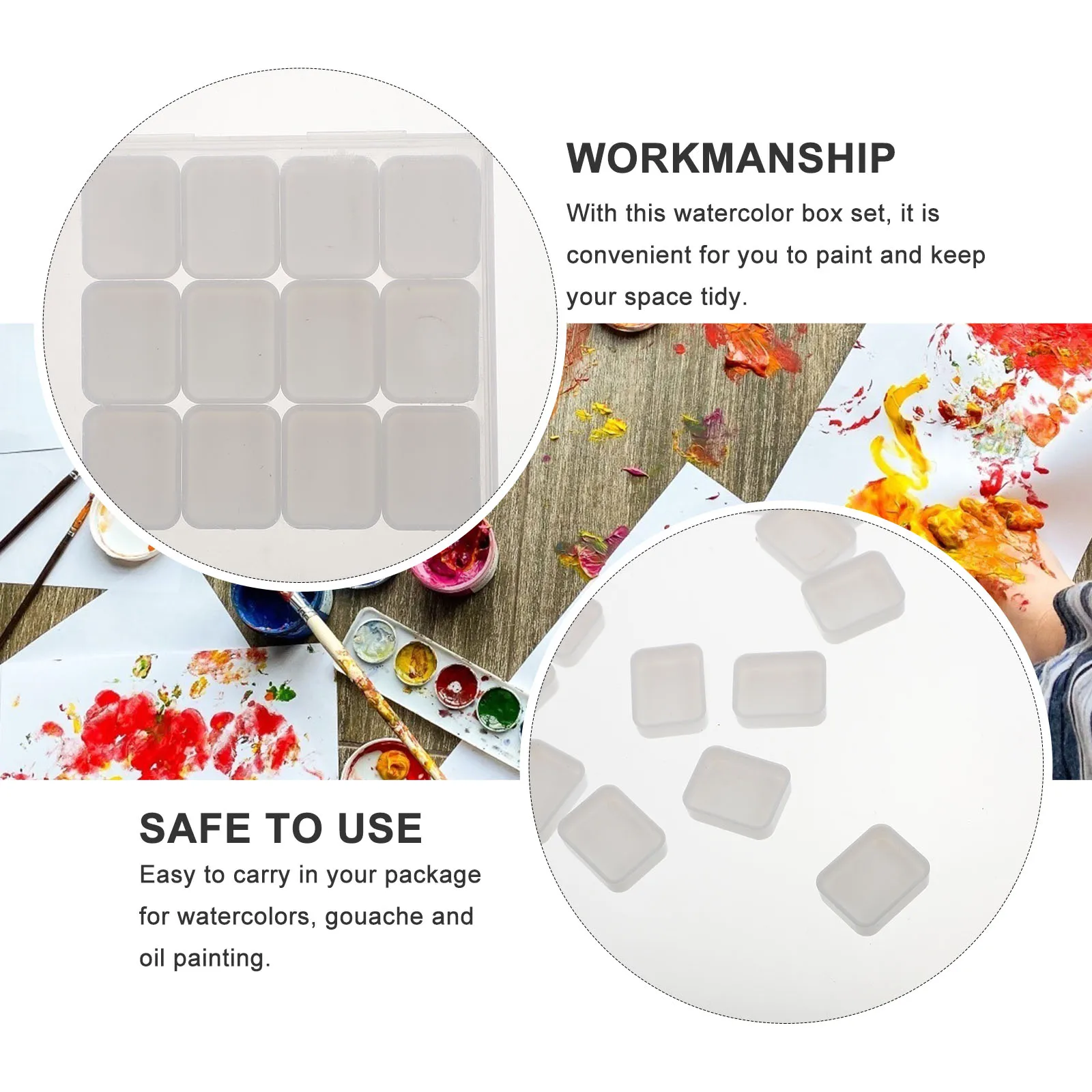 25pcs Simple Painting Plate Diy Art Watercolor Pigment Trays Portable Plastic Box Transparent Pigment Holder For Artists
25pcs Simple Painting Plate Diy Art Watercolor Pigment Trays Portable Plastic Box Transparent Pigment Holder For Artists