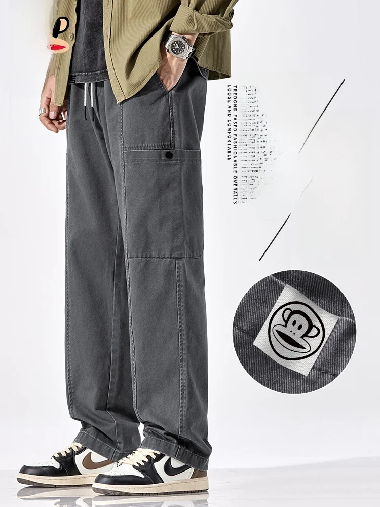 Мужские повседневные хлопковые рабочие брюки PaulFrank, прямые, свободного кроя, осенние, модные, брендовые, удобные, дышащие, для отдыха
Мужские повседневные хлопковые рабочие брюки PaulFrank, прямые, свободного кроя, осенние, модные, брендовые, удобные, дышащие, для отдыха