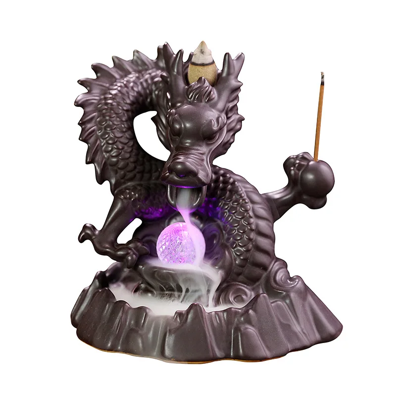 Chinese-style auspicious dragon backflow incense burner, backflow sandalwood burner, home jewelry ornament
Chinese-style auspicious dragon backflow incense burner, backflow sandalwood burner, home jewelry ornament