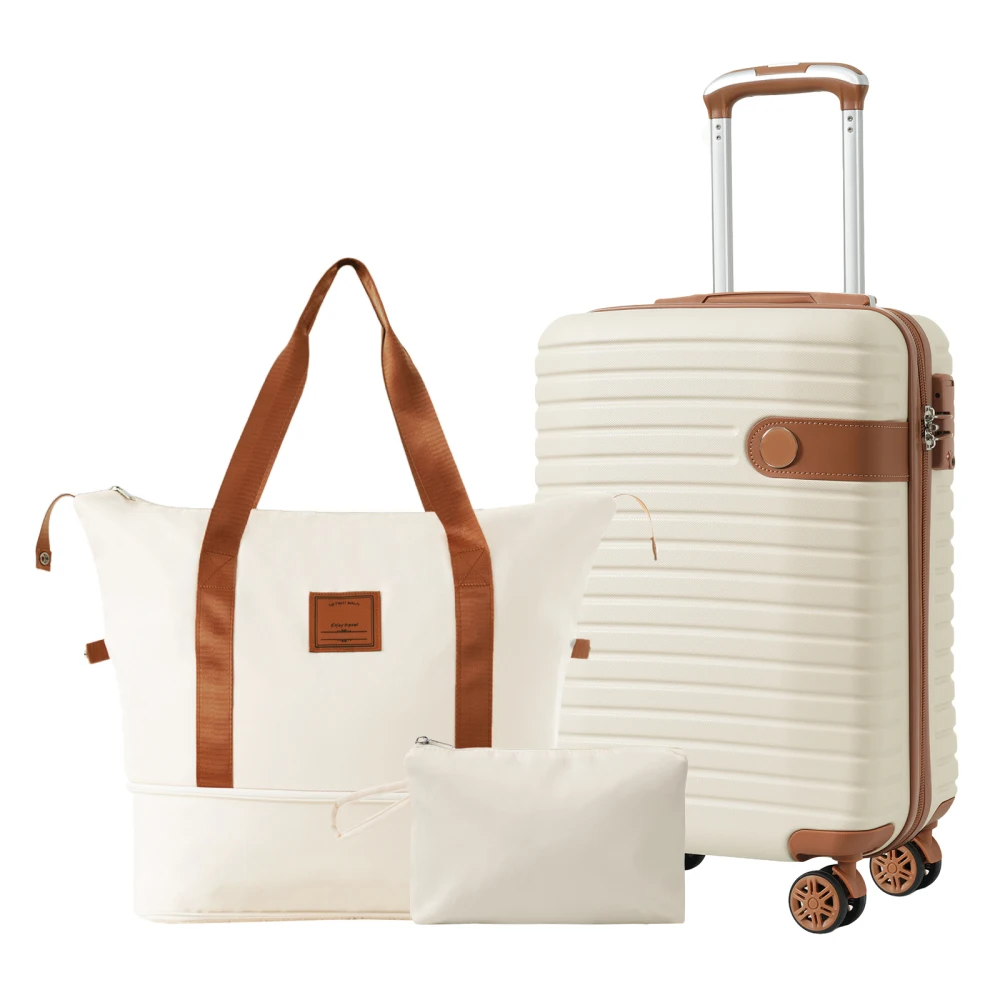 Luggage Sets 3 Piece Carry on Luggage 22x14x9 Airline Approved, Lightweight Hardshell ABS Suitcases with Wheels, 20 inch, Cream
Luggage Sets 3 Piece Carry on Luggage 22x14x9 Airline Approved, Lightweight Hardshell ABS Suitcases with Wheels, 20 inch, Cream