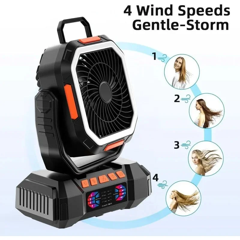 40000mAh Large Capacity Camping Tent Fan, Portable USB Rechargeable Fan with Remote, Powerful Airflow Wireless Outdoor Fan
40000mAh Large Capacity Camping Tent Fan, Portable USB Rechargeable Fan with Remote, Powerful Airflow Wireless Outdoor Fan