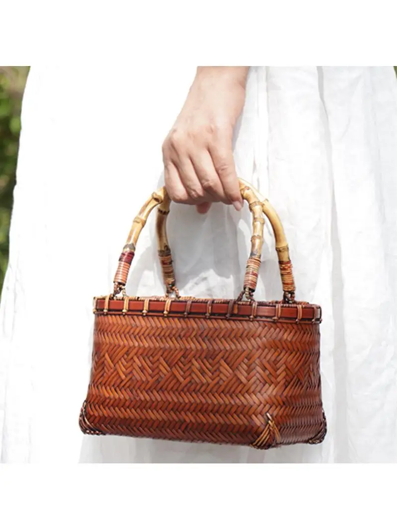 Hanrted Bamboo Node Women's Handbag Retro Woven Tea Set Storage Creative Chinese Sle Polyester Fiber Handheld Bag
Hanrted Bamboo Node Women's Handbag Retro Woven Tea Set Storage Creative Chinese Sle Polyester Fiber Handheld Bag