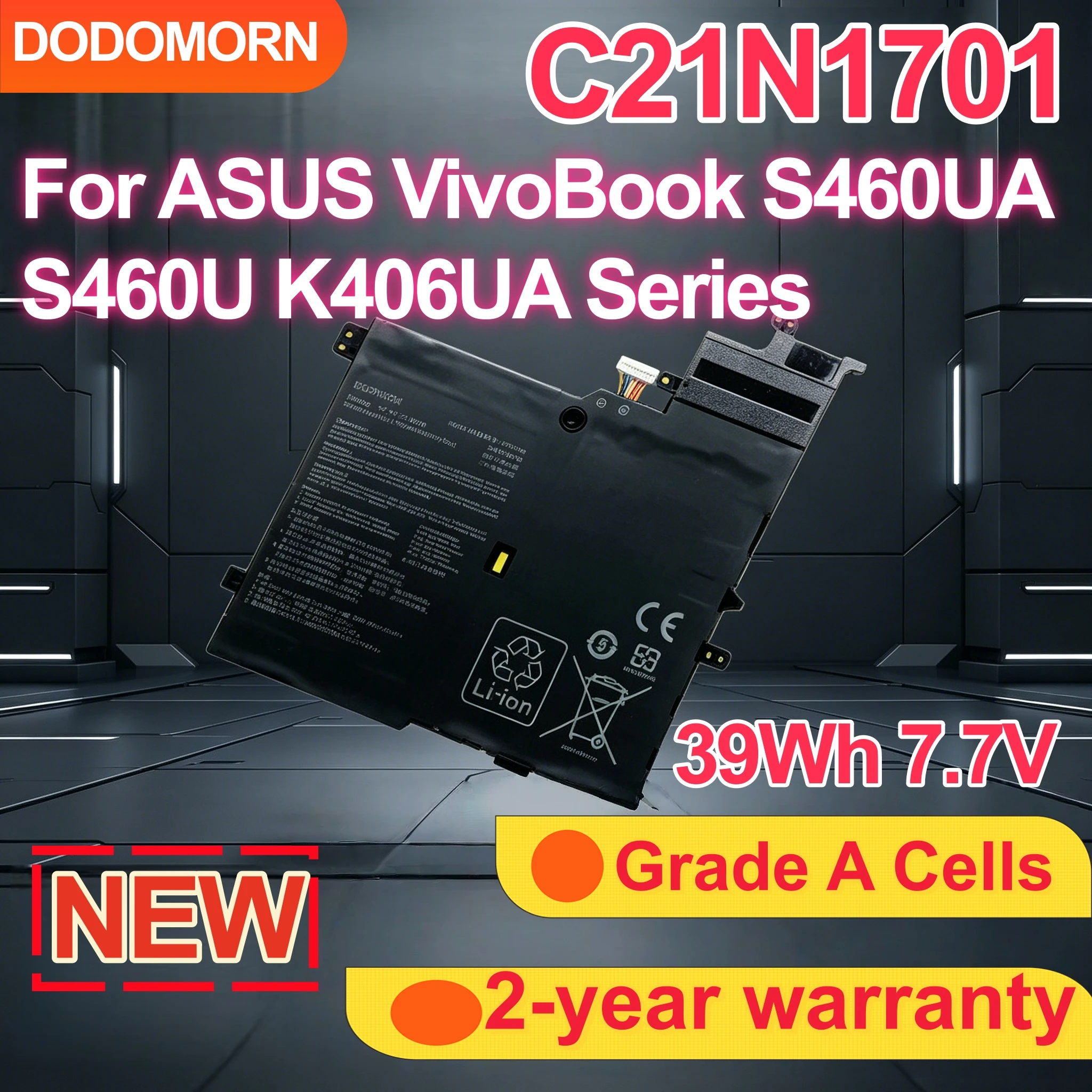 High quality C21PQC5 C21N1701 Laptop Battery for ASUS VivoBook S14 BM258T S406UA X406UAB V026T K406UA GS8202T 0B200-02640000
High quality C21PQC5 C21N1701 Laptop Battery for ASUS VivoBook S14 BM258T S406UA X406UAB V026T K406UA GS8202T 0B200-02640000