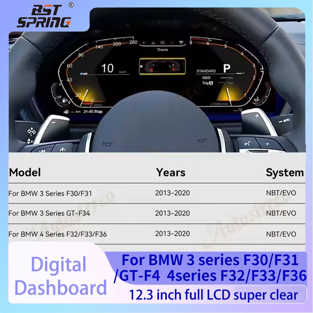 12.3INCH LCD Digital Dashboard Cluster For BMW 3 series F30/F31 /GT-F4 4series F32/F33/F36 Years Auto Instrument Panel Cockpit
12.3INCH LCD Digital Dashboard Cluster For BMW 3 series F30/F31 /GT-F4 4series F32/F33/F36 Years Auto Instrument Panel Cockpit